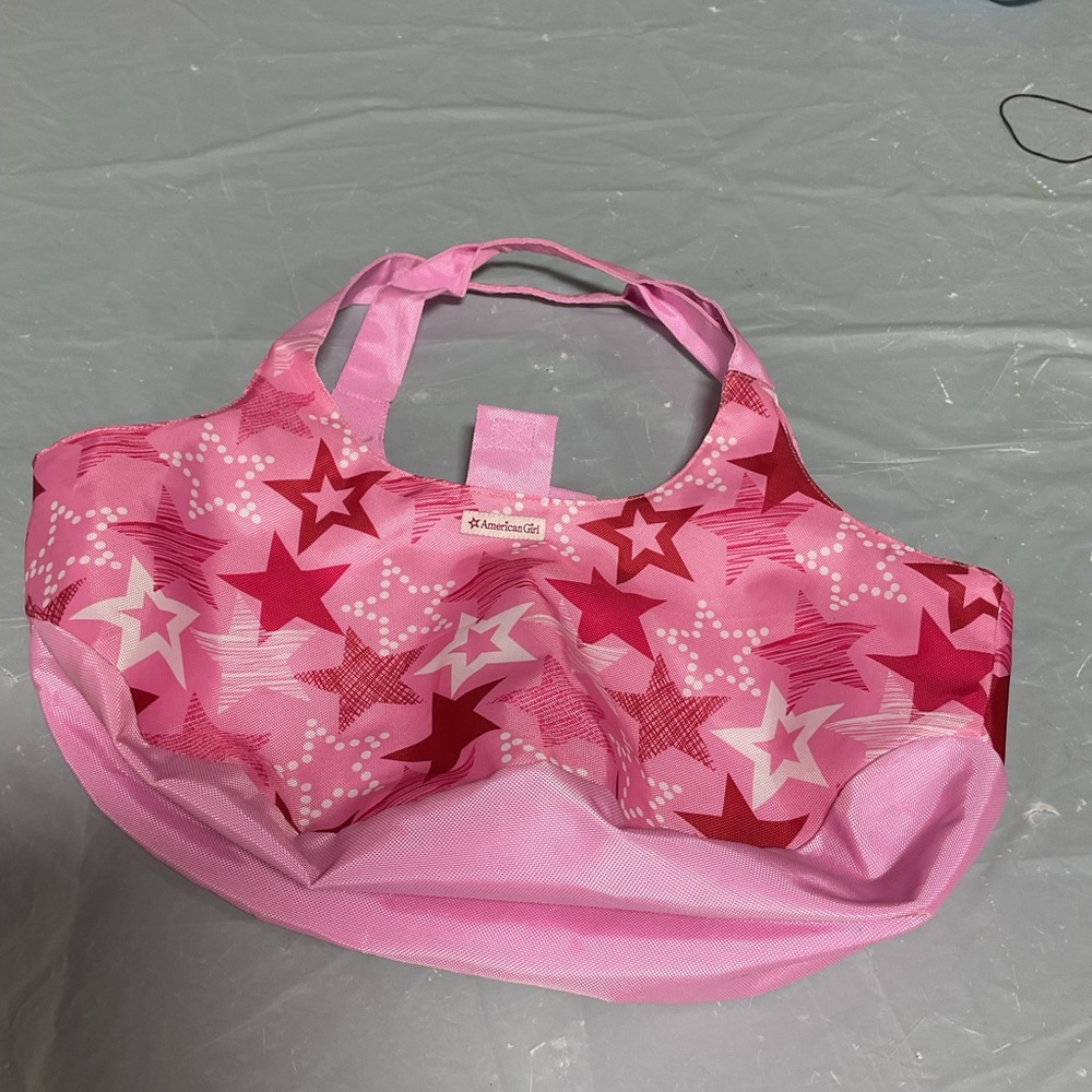 American Girl Pink and Red Star Tote